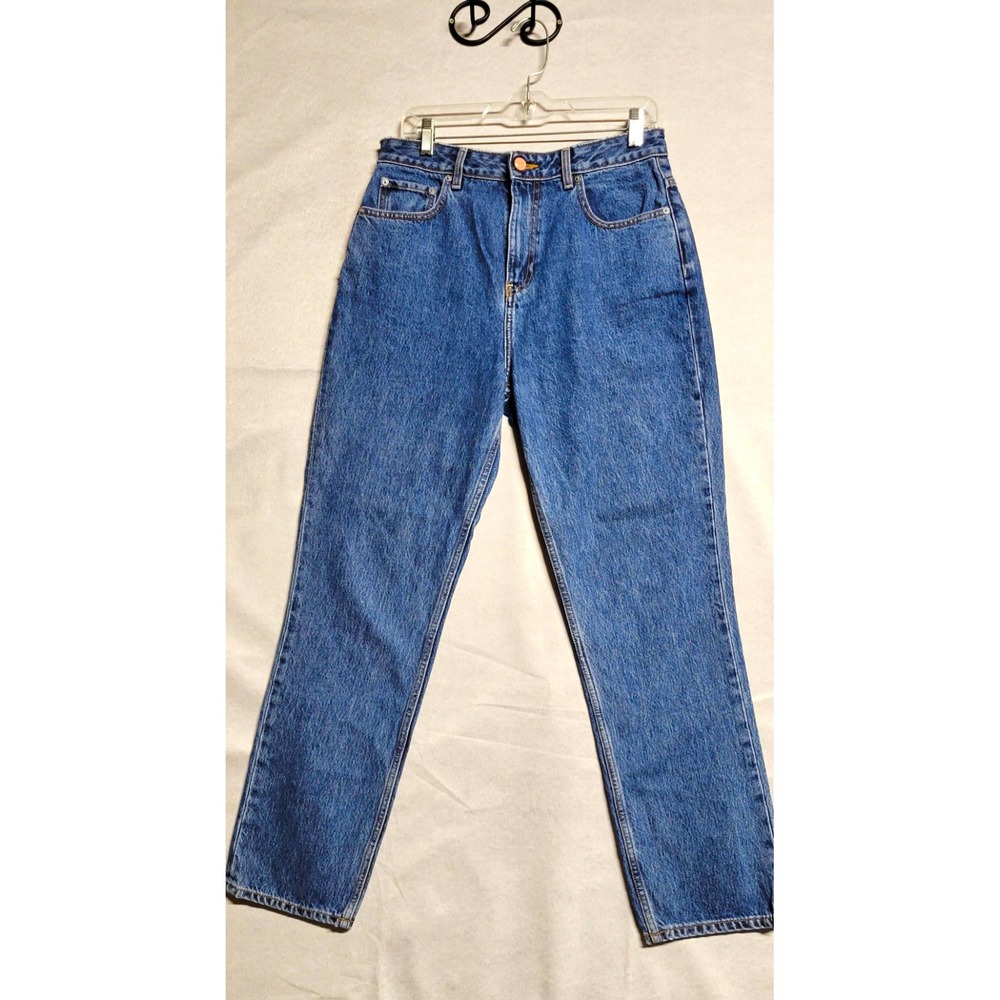 GANNI Blue Medium Wash Organic Cotton Denim Straight Leg Womens Jeans Size M